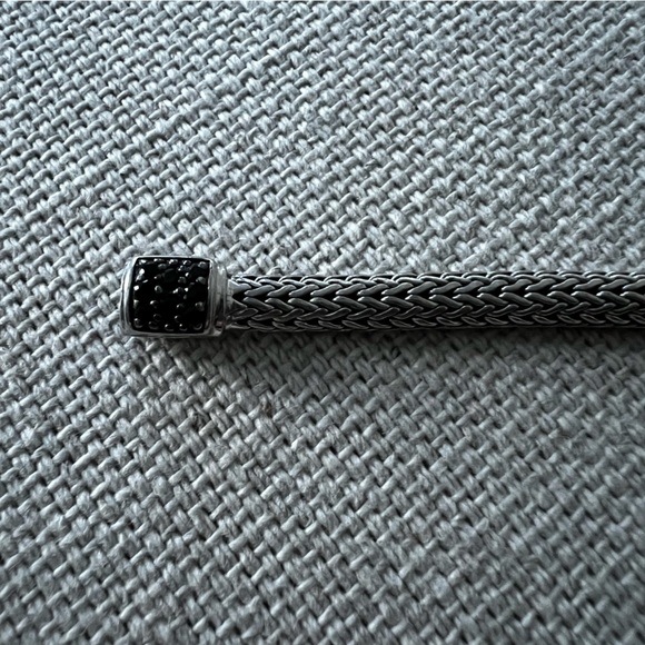 JOHN HARDY Black Sapphire Sterling Silver Balinese Rope Chain Bracelet - Picture 9 of 13